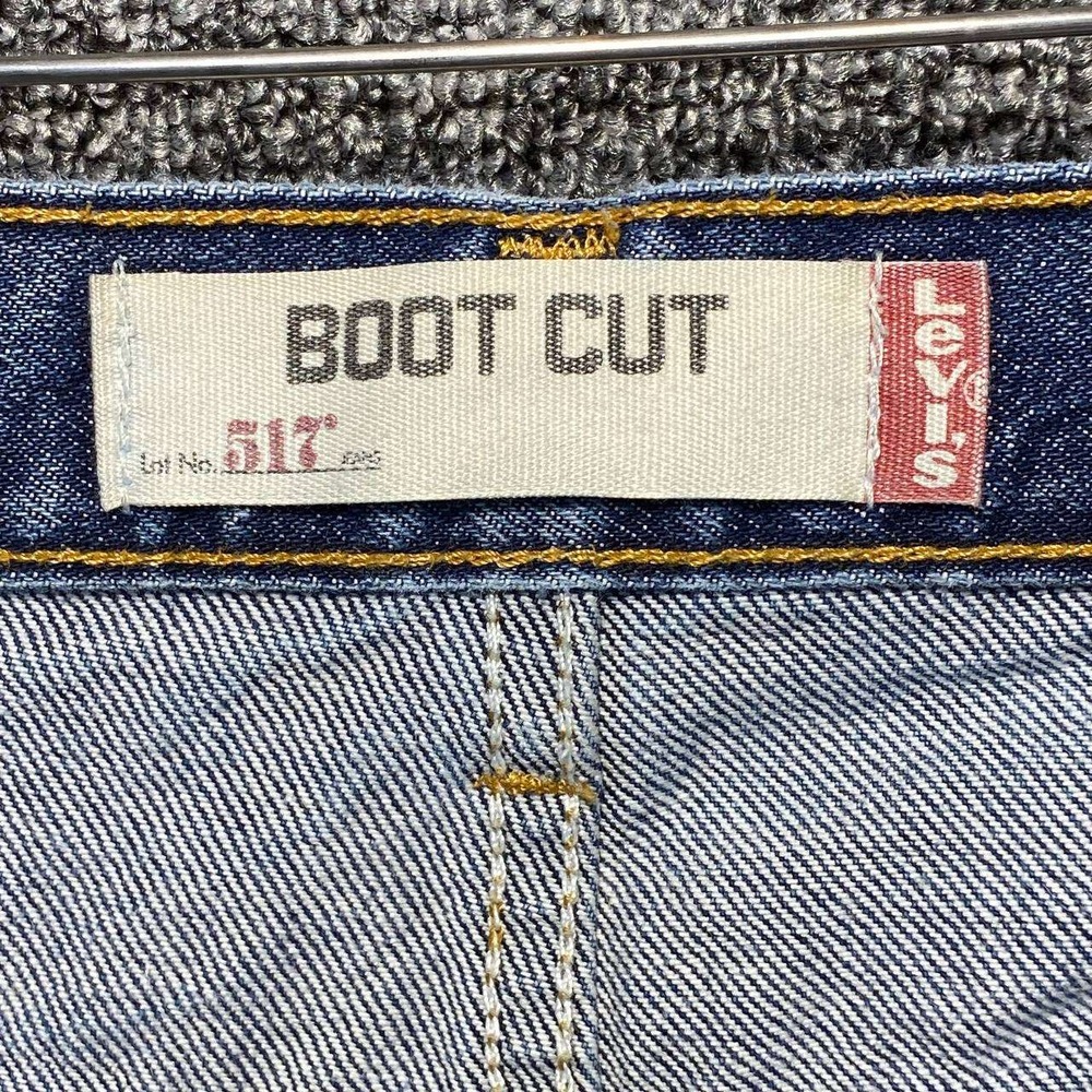 Levis 517 Bootcut Jeans Mens 36x30 Blue Medium Dark Wash Denim Rugged Workwear - Picture 5 of 15